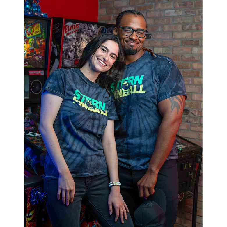 Stern Pinball Black Tie-Dye Tee