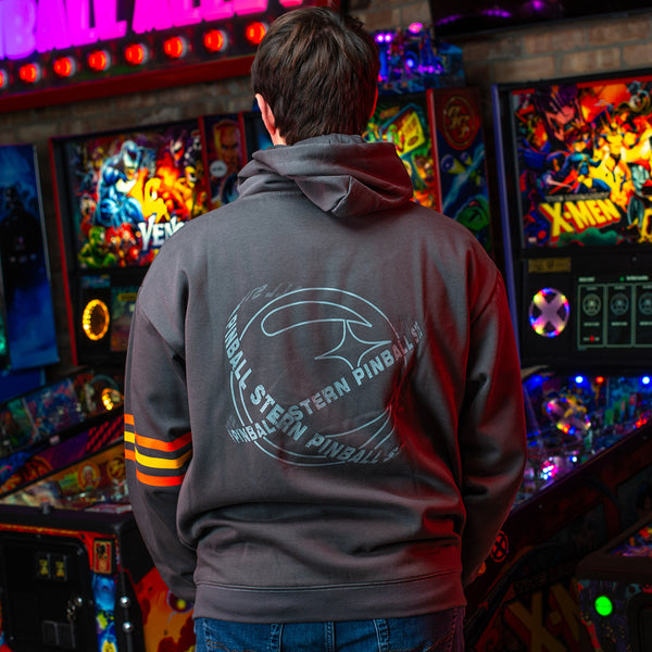 Stern Striped Charcoal Hoodie