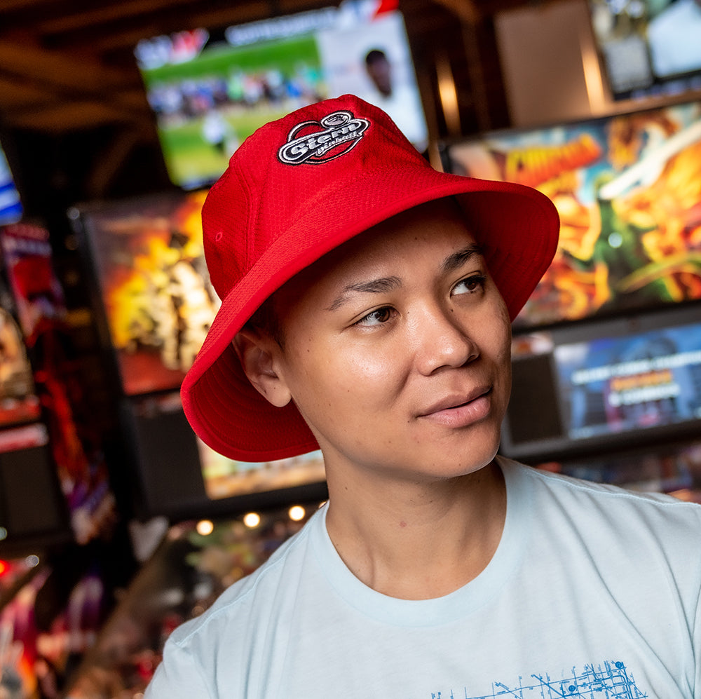 Stern Red Bucket Hat